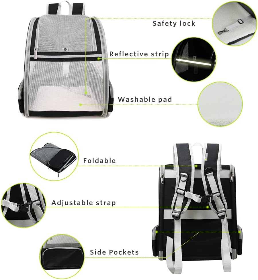 Sac de Transport Innovant avec Fenêtre Bulle – Noir