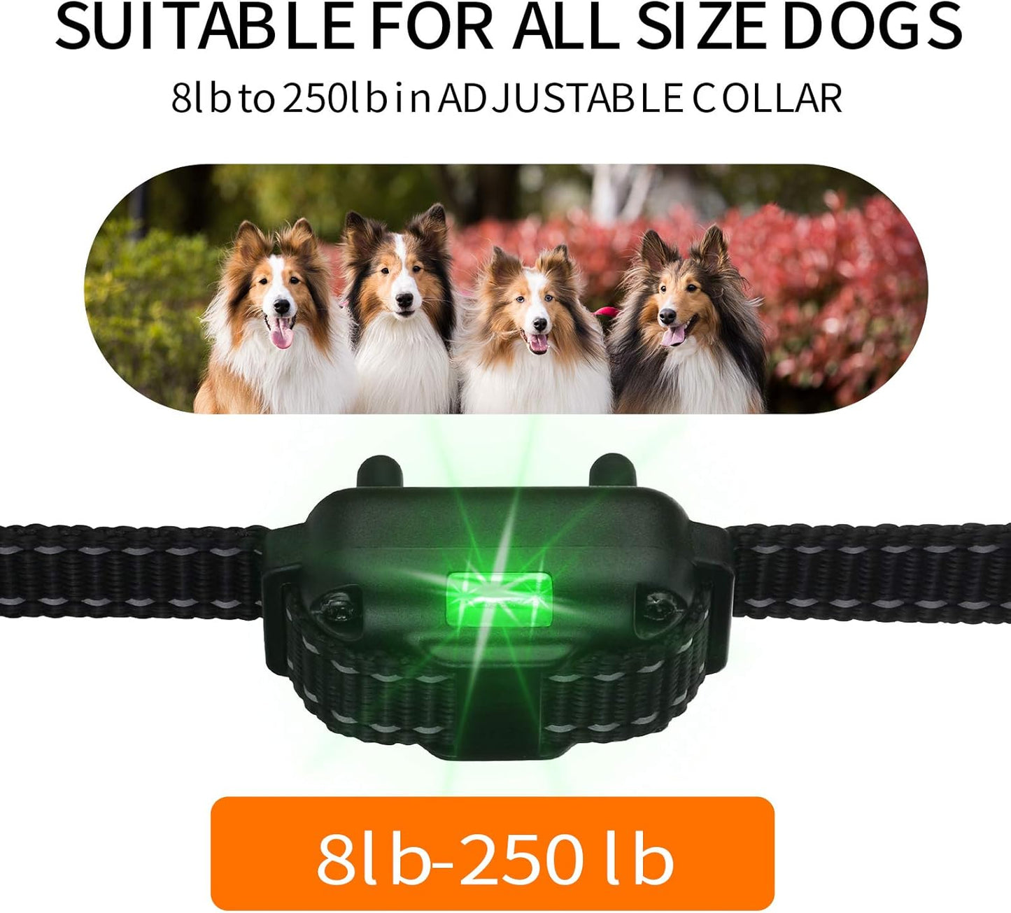 Dog Training Collar with Three Training Modes, Waterproof Training Collar, Long Range up to 2600Ft