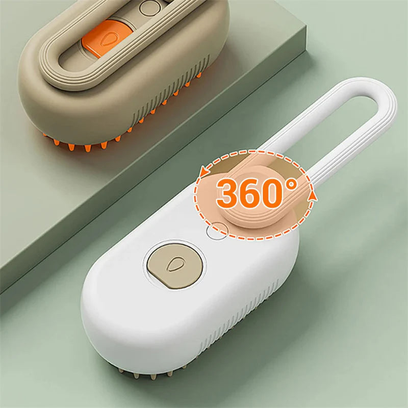 Brosse à poils de chien 3 en 1, brosse à poils de chat, brosse de nettoyage électrique pour animaux de compagnie, brosse à vapeur,
